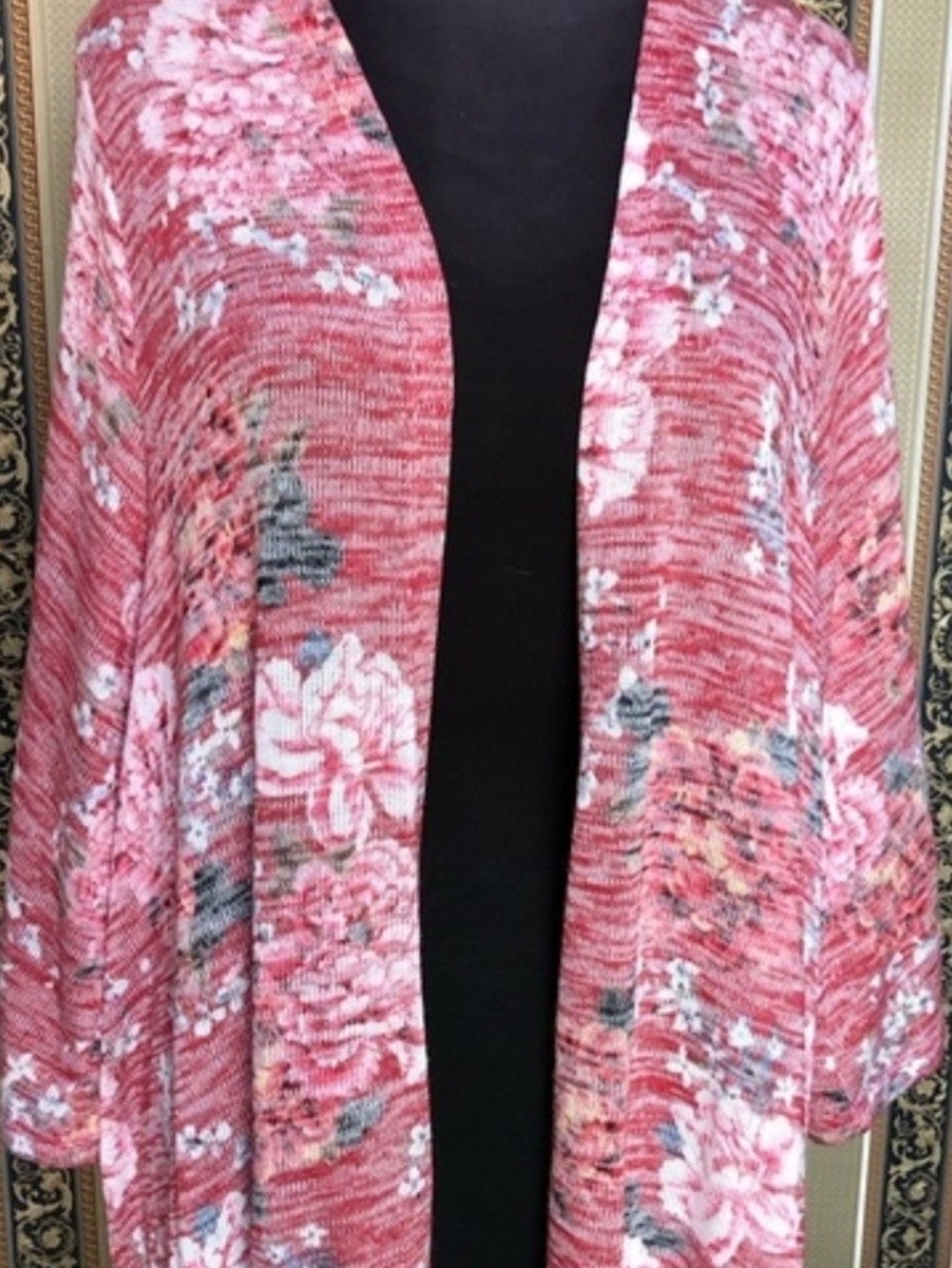 Torrid Multi-Color Floral Hacci Knit Kimono Duster Sz 5